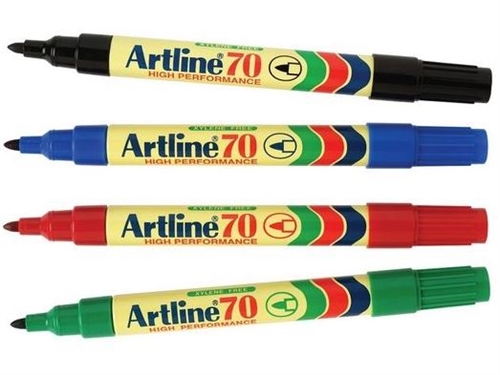 Artline 70 tuschpen, rund spids 1,5mm - permanent marker
